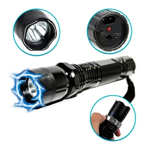 SUPER COMBO SEGURIDAD LINTERNA TASER + GAS PIMIENTA