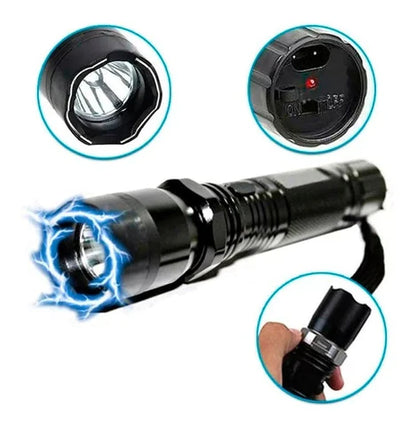 SUPER COMBO SEGURIDAD LINTERNA TASER + GAS PIMIENTA